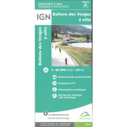 Carte IGN Ballons des Vosges à vélo