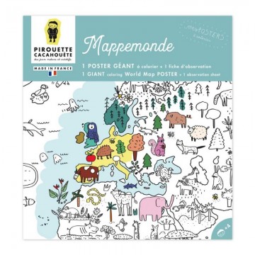 Mes Posters à colorier - Mappemonde