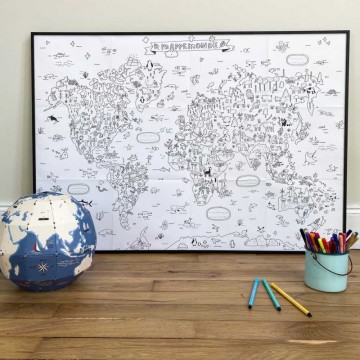 Mes Posters à colorier - Mappemonde