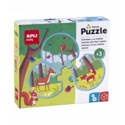 Puzzle trio Les animaux et...