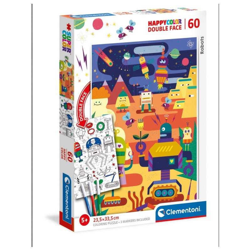 Puzzle 60 pièces Happy Color - Robots