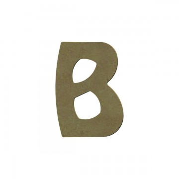 Majuscule 8cm déco bois 6mm - B -