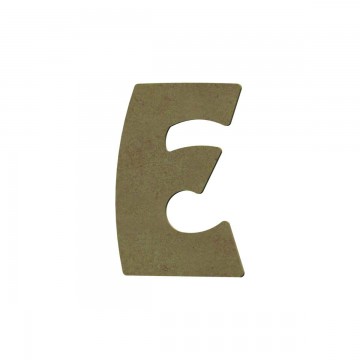 Majuscule 8cm déco bois 6mm - E -