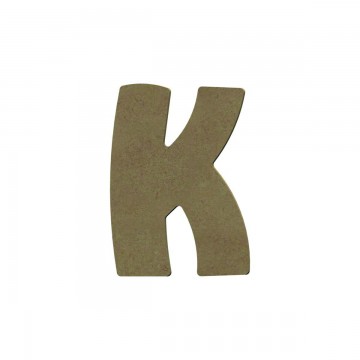 Majuscule 8cm déco bois 6mm - K -