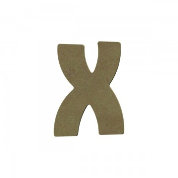 Majuscule 8cm déco bois 6mm - X -
