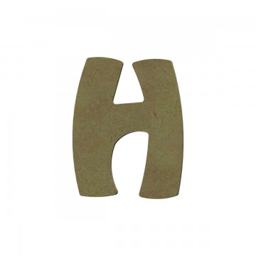 Majuscule 8cm déco bois 6mm - H -