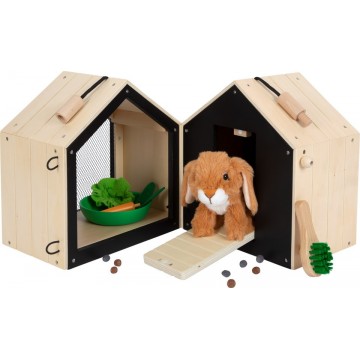 Clapier à lapin avec enclos