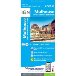 Carte IGN 3720ET Mulhouse...