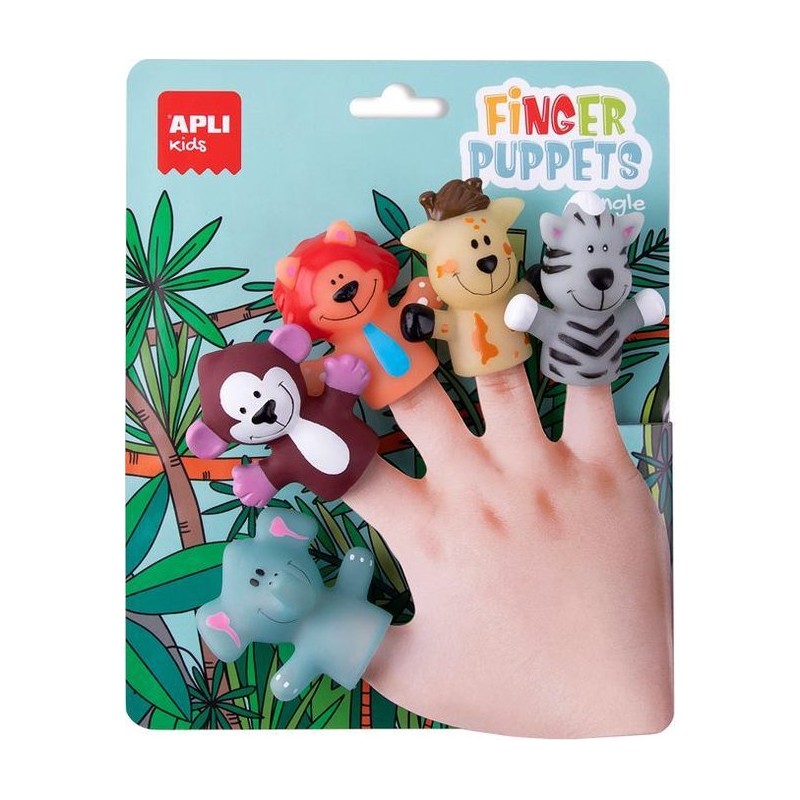 Marionnettes à doigt x5 Jungle
