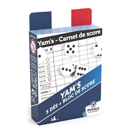 Yam's 5 dés + bloc de score