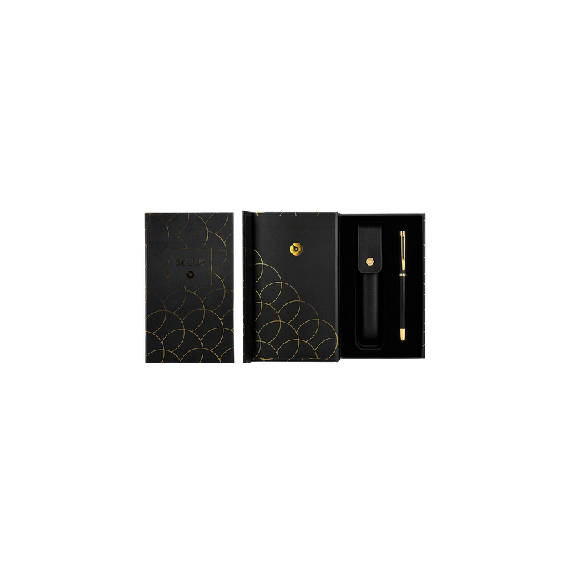 Coffret Stylo Plume Bélius Passion d'Or noir att or