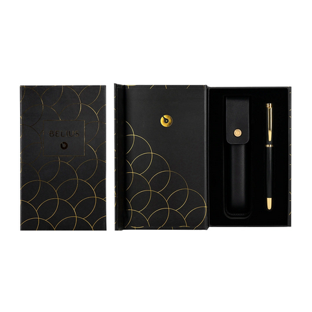 Coffret Stylo Plume Bélius Passion d'Or noir att or