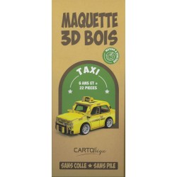 Maquette 3D bois - Taxi