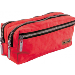 Trousse 3 compartiments rouge