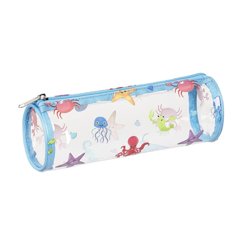 Fourre-tout rond transparent Animaux marins