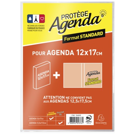 Protège-agenda pour rasé vif 12x17cm