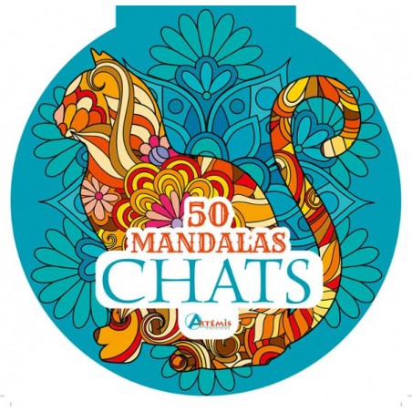 Coloriage 50 mandalas - Chats