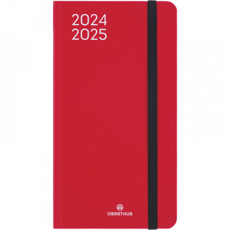 Agenda semainier 16P Split rouge 2024/25