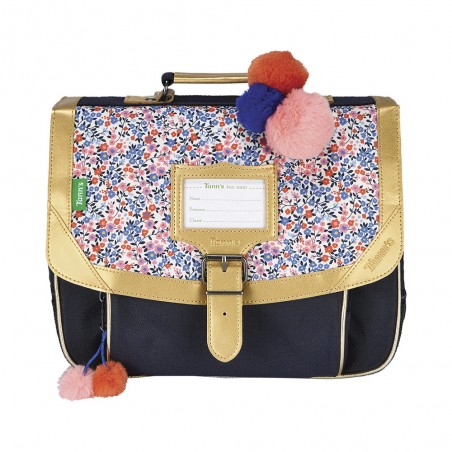 Cartable 38cm Fleur Antonia Bleu