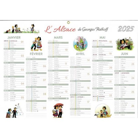 Calendrier bancaire Ratkoff 32x42cm 2025