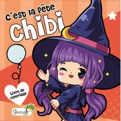 Coloriage C'est la fête Chibi