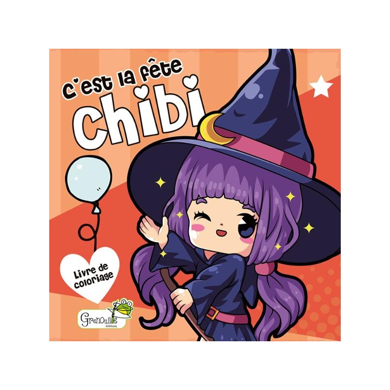 Coloriage C'est la fête Chibi