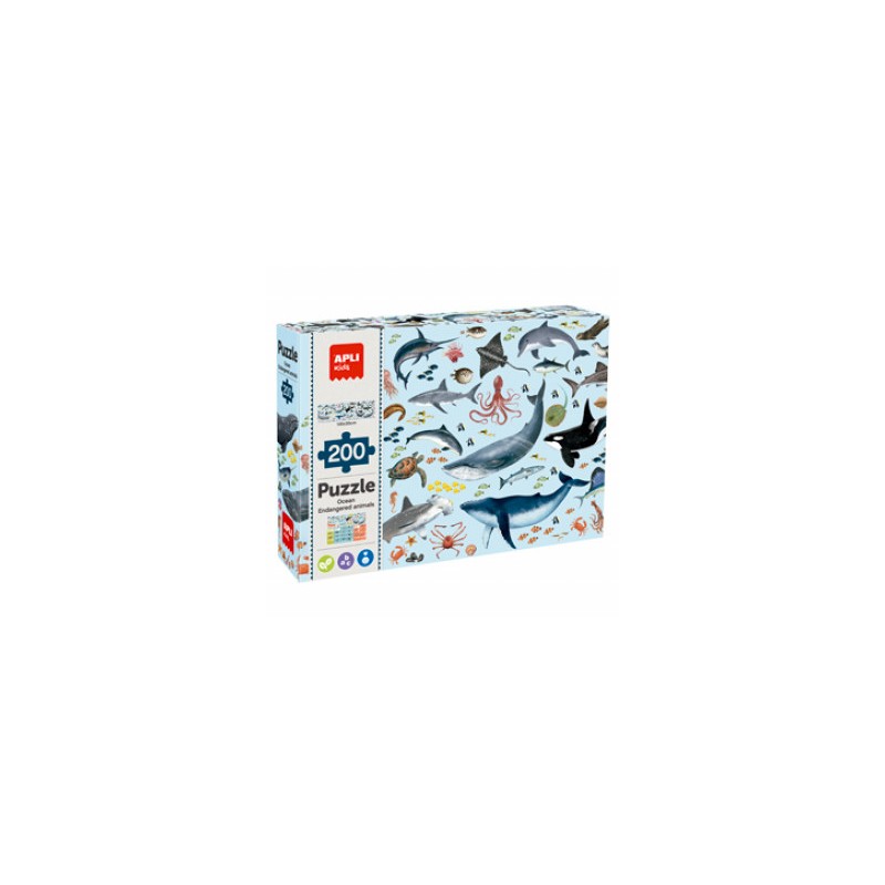 Puzzle Animaux marins menacés 200p