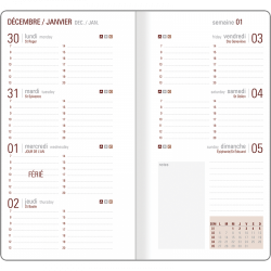 Agenda Sem 16 Émeraude Flex 2025