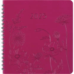 Agenda spir Sem 16x16 Fuschia Primrose 2025