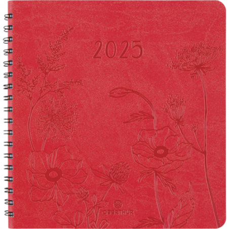 Agenda spir Sem 16x16 Corail Primrose 2025