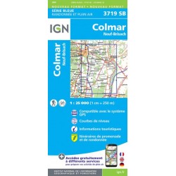 Carte IGN 3719SB Colmar -...