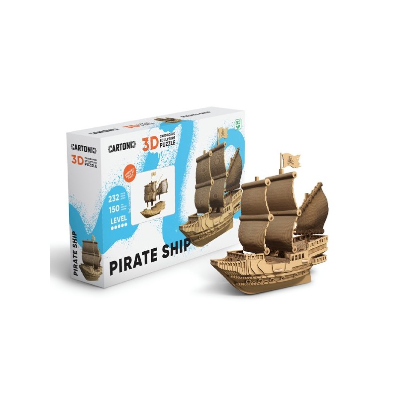 Cartonic Sculpture - Puzzle 3D - Bateau pirate