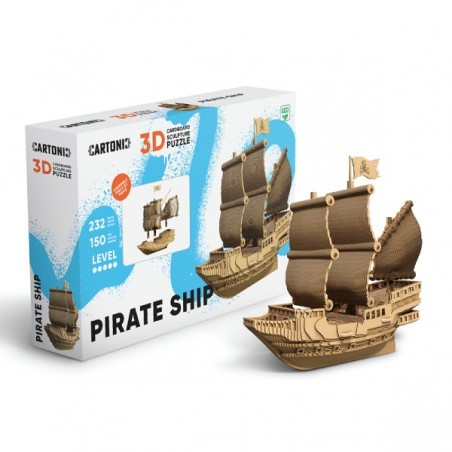 Cartonic Sculpture - Puzzle 3D - Bateau pirate