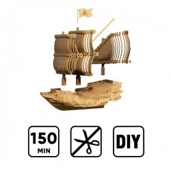 Cartonic Sculpture - Puzzle 3D - Bateau pirate