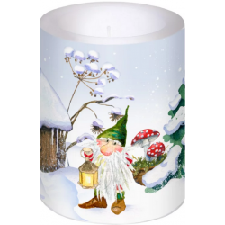 Bougie lanterne 7cm Lutin...