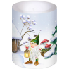 Bougie lanterne 7cm Lutin de Noël