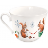 Tasse porcelaine Noël avec les Ecureuils