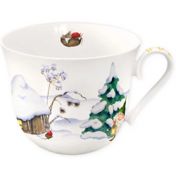 Tasse porcelaine Lutin de Noël