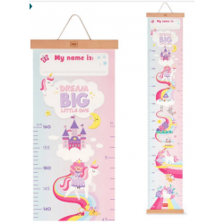 Toise murale + stickers Dream Big Little one - Licorne