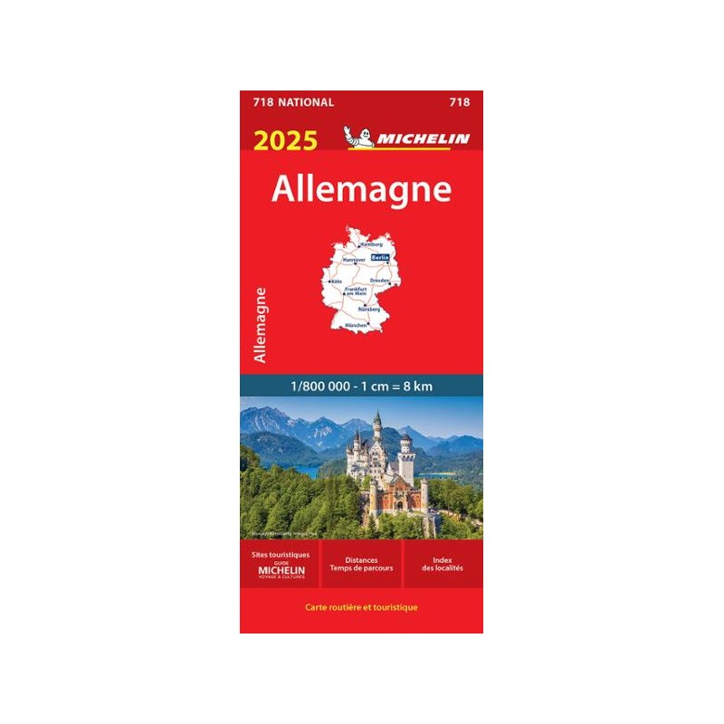 Carte Michelin 718 Allemagne 2025