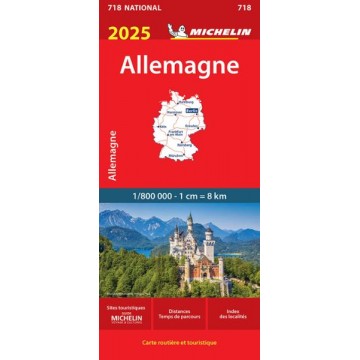 Carte Michelin 718 Allemagne 2025