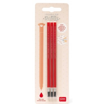 Recharge stylo effaçable x3 rouge