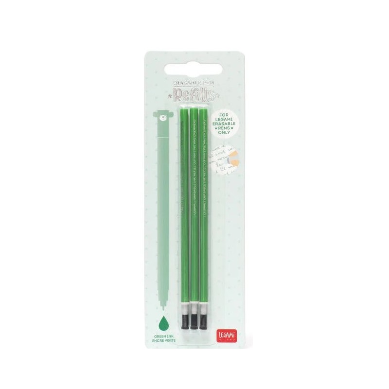 Recharge stylo effaçable x3 vert