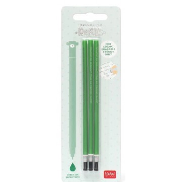 Recharge stylo effaçable x3 vert