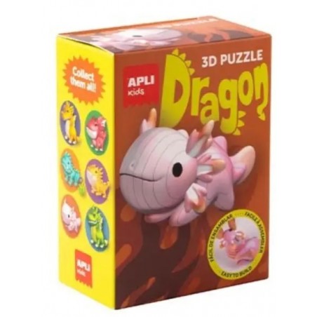 Puzzle 3D Dragon - Bébé dragon rose