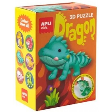 Puzzle 3D Dragon - Bébé dragon vert