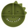 Assiette ventouse en silicone/comp - Mr Dino