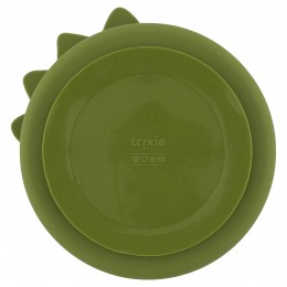 Assiette ventouse en silicone/comp - Mr Dino