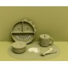 Assiette ventouse en silicone/comp - Mr Dino