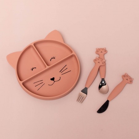 Set 3 couverts en silicone - Mrs Cat